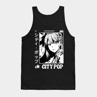 Retro Manga City Pop Vaporwave Aesthetic Anime #9 Tank Top